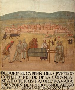 Compagnia del Crocifisso の Loreto への巡礼、16 世紀前半 作： Giovanni del Leone