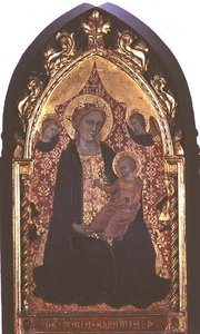 謙遜の聖母」（パネルにテンペラ） 作： Giovanni di Bartolomeo Cristiani