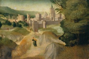 伝説のシーン、おそらく c. 15151520。 作： Giovanni di Lorenzo Larciani