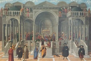 A disputa no templo de Jesus entre os doutores 作： Giovanni di Niccolo Mansueti