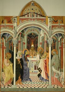 テンプルでのイエスの贈呈、1445年 作： Giovanni di Paolo