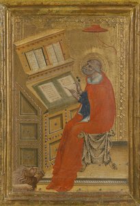 書斎の聖ジェローム、1430年頃、木に描かれた絵 作： Giovanni di Paolo