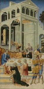 バプテストの聖ヨハネの頭をヘロデに求めるサロメ 作： Giovanni di Paolo