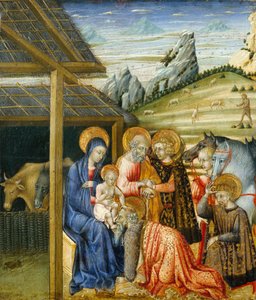 賢者の礼拝、ca。 1460。 作： Giovanni di Paolo