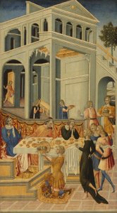 ヘロデの前に引き出された洗礼者ヨハネの首 作： Giovanni di Paolo