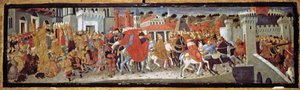 フリードリヒ 3 世とポルトガルのレオノーラ (1452 年、ローマ) 作： Giovanni di Ser Giovanni,