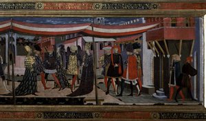 アディマリ・カッソーネからの正面、右手部分の詳細、1450年頃（パネルにテンペラ）（80304の詳細） 作： Giovanni di Ser Giovanni Scheggia
