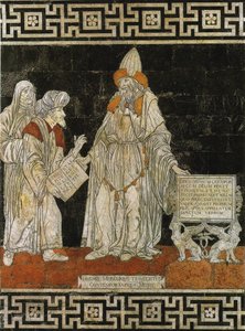 ヘルメス・トリスメギストス。 シエナ大聖堂の床モザイク、1488年。 作： Giovanni di Stefano