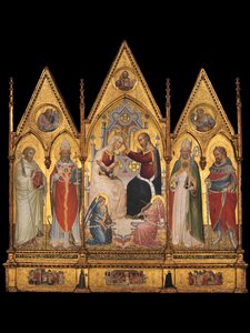 聖母と聖人の戴冠式、1394年。 作： Giovanni di Tano Fei