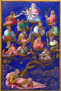 「ジェシーの木」ジェロラモ ゲンガ (1476-1551) 作、1535 年ロンドン、ナショナル ギャラリー 作： Girolamo Genga