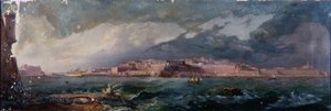 グランドハーバー、ヴァレッタ 作： Girolamo Gianni