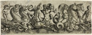 トリトンとニンフのフリーズ 作： Girolamo Mocetto
