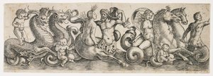 トリトンとニンフのフリーズc。 1517年