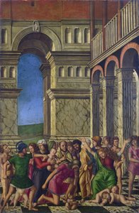 モケット、ジローラモ（1458頃～1531）《無実の人々の虐殺》 油彩・キャンバス 約1510～1520年 ナショナル・ギャラリー、ロンドン 67,9x44,5