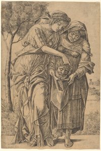 ホロフェルネスの首を持つジュディス 作： Girolamo Mocetto after Andrea Mantegna