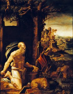 聖ジェローム・ペニテント 作： Girolamo Muziano