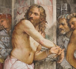 セントラル・アベニュー、フィフスサウス・スパン、キリストの旗揚げ、ジェローム・ロマニノ 作： Girolamo Romanino