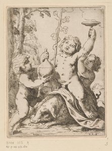 3人の若者とバッカナル 作： Girolamo Scarselli