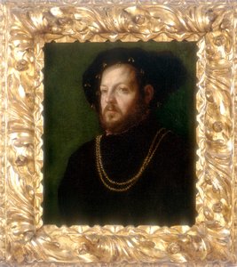 男性の肖像、ジローラモ・ダ・カルピの作品、モデナのGalleria Estenseに保存されている。 作： Girolamo da Carpi