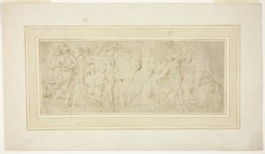 人形と牛の行列 作： Girolamo da Carpi
