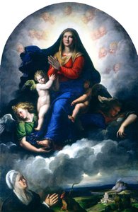 聖母の出現 作： Girolamo da Carpi