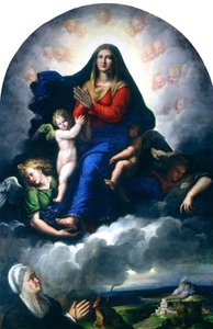 聖母の出現、15301540。 作： Girolamo da Carpi