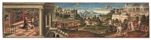 Orlando Furioso のシーン (パネルに置かれたキャンバスに油彩)