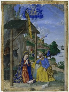 シングルミニチュア：キリスト降誕、c。 1515。 作： Girolamo dai Libri