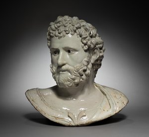 古典的な英雄または皇帝の胸像 作： Girolamo della Robbia