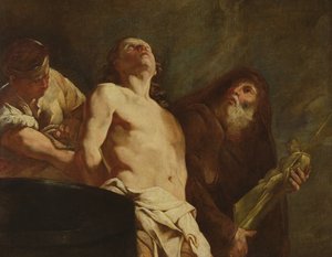 聖ヨハネ福音伝道者の殉教、1730年頃 作： Giulia Lama