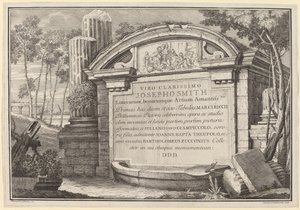風景の中の古典的遺跡: 口絵 作： Giuliano Giampiccoli and Giovanni Battista Tiepolo