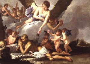 聖フランシスコの自虐史観 作： Giulio (attr. to) Carpioni
