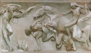 グレートディスカバリーから、グルーミーエイジまで...、1906年。 作： Giulio Aristide Sartorio