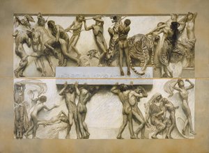人間の生活のサイクルからの愛（97837-39も参照） 作： Giulio Aristide Sartorio