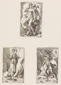Mercurius、Planets、プレート 6、1530-70 より。 作： Giulio Bonasone