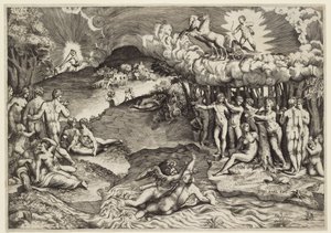 愛の勝利、1545 作： Giulio Bonasone