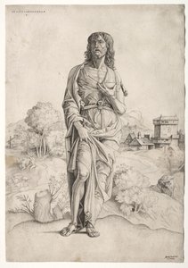 洗礼者聖ヨハネ、c。 1505。 作： Giulio Campagnola