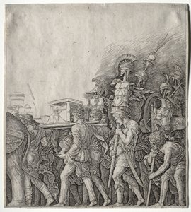シーザーの勝利：コルセットベアラー、c。 1498年。 作： Giulio Campagnola