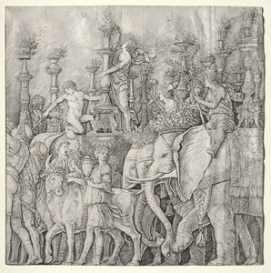 シーザーの勝利：象、c。 1485-1490。 作： Giulio Campagnola