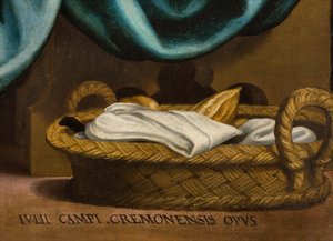 聖餐式の礼拝堂、第2スパン北側、ジュリオ・カンピ、最後の晩餐、詳細1569年 作： Giulio Campi