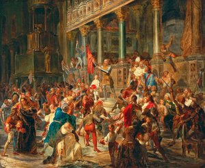兵士たちの召集 メッサー ヴィットーレ ピサーニ万歳!, 1864. 作： Giulio Carlini