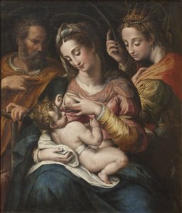 La Sainte Famille et Sainte Catherine - 聖家族と聖カタリナ」プロカッチーニ、ジュリオ・チェーザレ(1574-1625)作。キャンバスに油彩。サイズ：77x67 cm。ストックホルム国立博物館 作： Giulio Cesare Procaccini