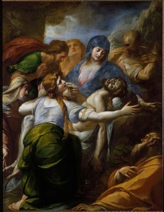 ピエタ。キリストの死についての嘆き。(絵画 作： Giulio Cesare Procaccini