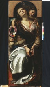 2人の天使と聖セシリア 作： Giulio Cesare Procaccini