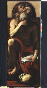 天使と聖ジェローム 作： Giulio Cesare Procaccini