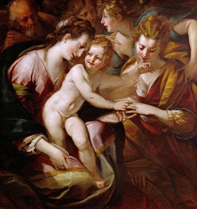 聖カタリナの神秘的な結婚、c。 1616-1618。 作： Giulio Cesare Procaccini