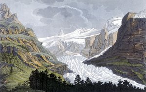 スイスのグリンデルヴァルトの氷河 - 「「古代と現代の衣装」」、フェラーリオ編。 ミラノ