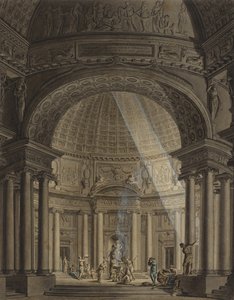 いけにえのシーンがある丸い寺院 作： Giulio Quaglio