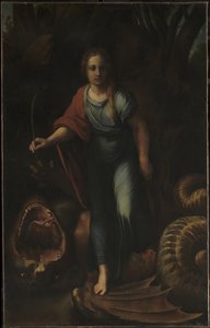 聖マーガレット、1518年頃（キャンバスに油彩） 作： Giulio & Raffaello Sanzio (1483 1520) Romano