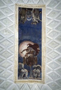 マントヴァのテ宮殿のサンルームの天井 作： Giulio Romano